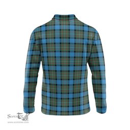 Scottish Fergusson Ancient Tartan Long Sleeve Plaid Polo Shirt