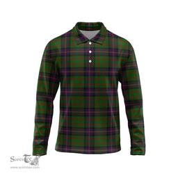 Scottish Cochrane Tartan Long Sleeve Plaid Polo Shirt