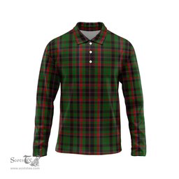 Scottish Cumming Hunting Tartan Long Sleeve Plaid Polo Shirt