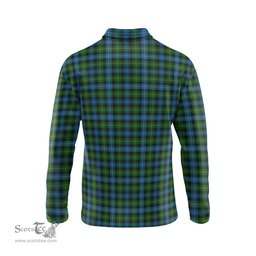 Scottish Dyce Tartan Long Sleeve Plaid Polo Shirt