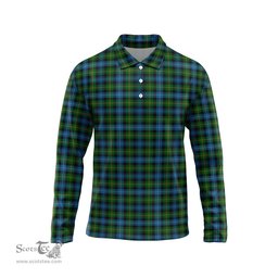 Scottish Dyce Tartan Long Sleeve Plaid Polo Shirt