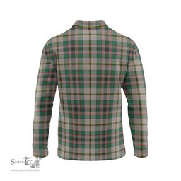 Scottish Craig Ancient Tartan Long Sleeve Plaid Polo Shirt