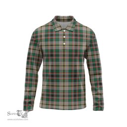 Scottish Craig Ancient Tartan Long Sleeve Plaid Polo Shirt