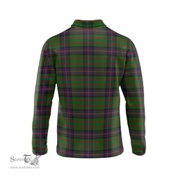 Scottish Cochrane Clan Crest Tartan Polo Long Sleeve Plaid Polo Shirt