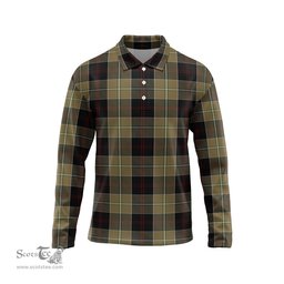 Scottish Dunlop Hunting Tartan Long Sleeve Plaid Polo Shirt