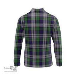 Scottish Colquhoun Dress Tartan Long Sleeve Plaid Polo Shirt