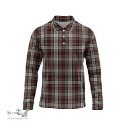 Scottish Douglas Ancient Dress Tartan Long Sleeve Plaid Polo Shirt
