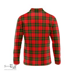 Scottish Dunbar Modern Clan Crest Tartan Polo Long Sleeve Plaid Polo Shirt