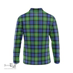 Scottish Gordon Old Ancient Clan Crest Tartan Polo Long Sleeve Plaid Polo Shirt