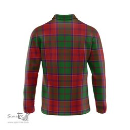 Scottish Grant Clan Crest Tartan Polo Long Sleeve Plaid Polo Shirt