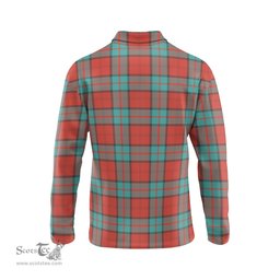 Scottish Dunbar Ancient Clan Crest Tartan Polo Long Sleeve Plaid Polo Shirt