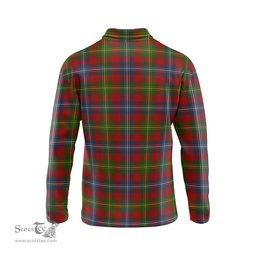 Scottish Forrester or Foster Clan Crest Tartan Polo Long Sleeve Plaid Polo Shirt