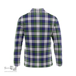 Scottish Gordon Dress Modern Clan Crest Tartan Polo Long Sleeve Plaid Polo Shirt