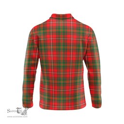 Scottish Hay Modern Tartan Long Sleeve Plaid Polo Shirt