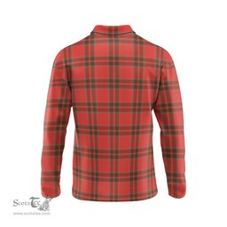 Scottish Grant Weathered Tartan Long Sleeve Plaid Polo Shirt