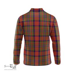 Scottish Hepburn Tartan Long Sleeve Plaid Polo Shirt