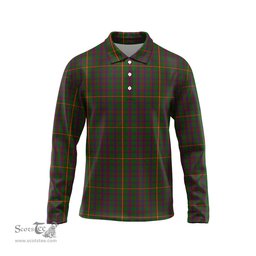 Scottish Hall Tartan Long Sleeve Plaid Polo Shirt