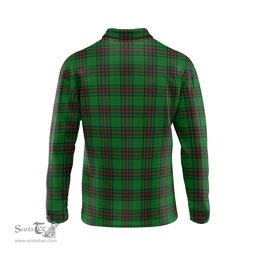 Scottish Halkett Tartan Long Sleeve Plaid Polo Shirt