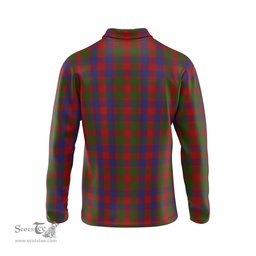 Scottish Gow Clan Crest Tartan Polo Long Sleeve Plaid Polo Shirt
