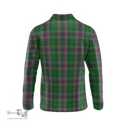 Scottish Gray Hunting Clan Crest Tartan Polo Long Sleeve Plaid Polo Shirt
