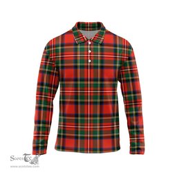 Scottish Lyle Tartan Long Sleeve Plaid Polo Shirt