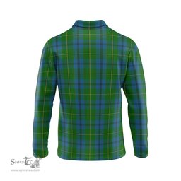 Scottish Johnstone Clan Crest Tartan Polo Long Sleeve Plaid Polo Shirt