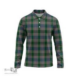Scottish Lloyd of Wales Tartan Long Sleeve Plaid Polo Shirt