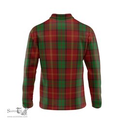 Scottish Kirk Tartan Long Sleeve Plaid Polo Shirt