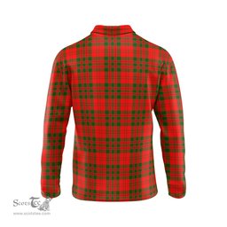 Scottish Livingston Modern Clan Crest Tartan Polo Long Sleeve Plaid Polo Shirt