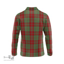 Scottish Leask Clan Crest Tartan Polo Long Sleeve Plaid Polo Shirt