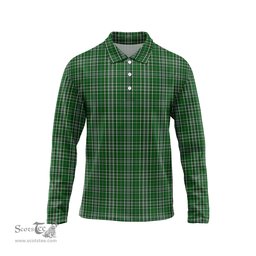 Scottish Gayre Dress Tartan Long Sleeve Plaid Polo Shirt