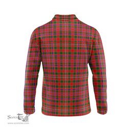 Scottish MacAlister Modern Tartan Long Sleeve Plaid Polo Shirt