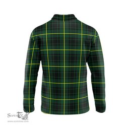 Scottish MacArthur Modern Tartan Long Sleeve Plaid Polo Shirt