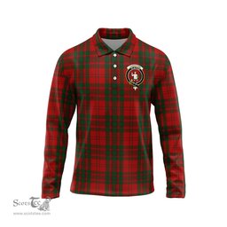 Scottish Livingston Clan Crest Tartan Polo Long Sleeve Plaid Polo Shirt