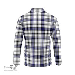 Scottish Hannay Modern Tartan Long Sleeve Plaid Polo Shirt