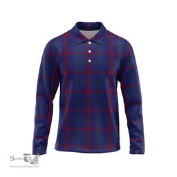 Scottish Lynch Tartan Long Sleeve Plaid Polo Shirt