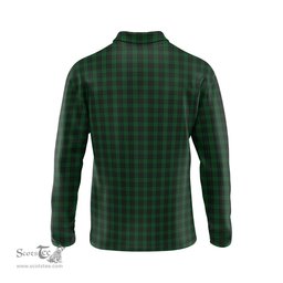 Scottish Graham Clan Crest Tartan Polo Long Sleeve Plaid Polo Shirt