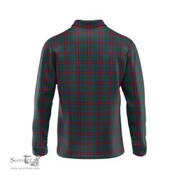 Scottish Jardine Dress Tartan Long Sleeve Plaid Polo Shirt