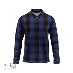 Scottish Home (Hume) Tartan Long Sleeve Plaid Polo Shirt