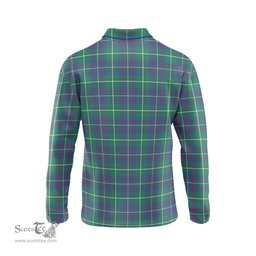 Scottish Inglis Ancient Clan Crest Tartan Polo Long Sleeve Plaid Polo Shirt