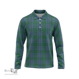 Scottish Irvine of Drum Tartan Long Sleeve Plaid Polo Shirt