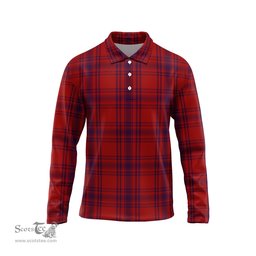 Scottish Kyle Tartan Long Sleeve Plaid Polo Shirt