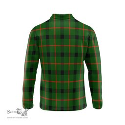 Scottish Kincaid Modern Clan Crest Tartan Polo Long Sleeve Plaid Polo Shirt