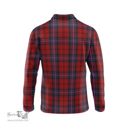 Scottish Kelly of Sleat Red Tartan Long Sleeve Plaid Polo Shirt