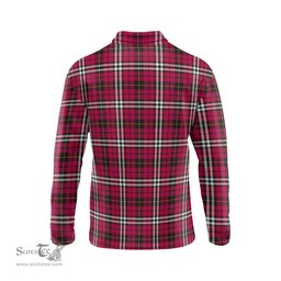 Scottish Little Clan Crest Tartan Polo Long Sleeve Plaid Polo Shirt