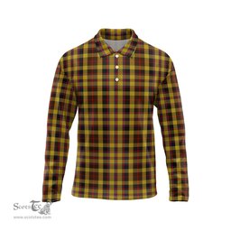 Scottish Jardine Tartan Long Sleeve Plaid Polo Shirt