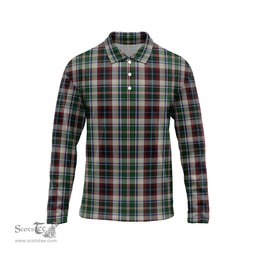 Scottish Innes Dress Tartan Long Sleeve Plaid Polo Shirt