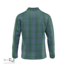Scottish Irvine of Drum Clan Crest Tartan Polo Long Sleeve Plaid Polo Shirt