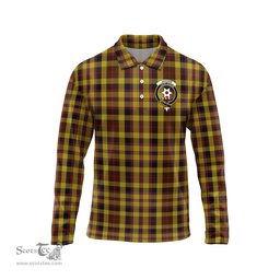 Scottish Jardine Clan Crest Tartan Polo Long Sleeve Plaid Polo Shirt