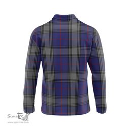 Scottish Kinnaird Tartan Long Sleeve Plaid Polo Shirt